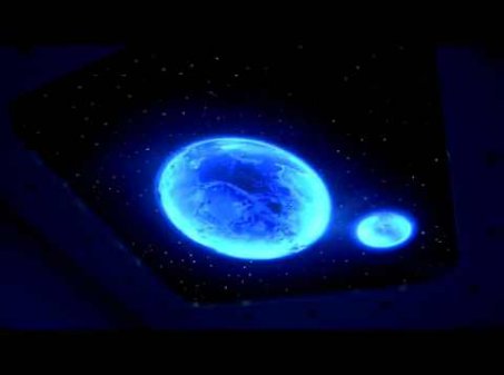 Tavan extensibil cu imprimare foto “Cer înstelat“ cu efect de iluminare